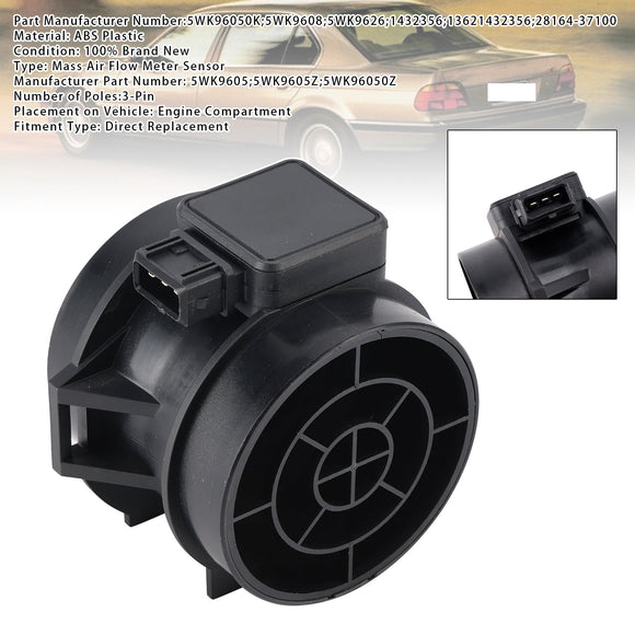 BMW 3 5 Series E46 E39 E36 Z3 1999-2006 5WK9605 Mass Air Flow Meter Sensor