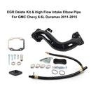 Kit de suppression EGR Duramax et tuyau d'admission coudé à haut débit pour GMC 2500 3500 6,6 L 2011-2015-3