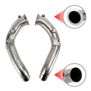 BMW 2011-2018 S63 F10/F12 M5 & M6 Stainless Steel 3" Exhaust Manifold Downpipes-3