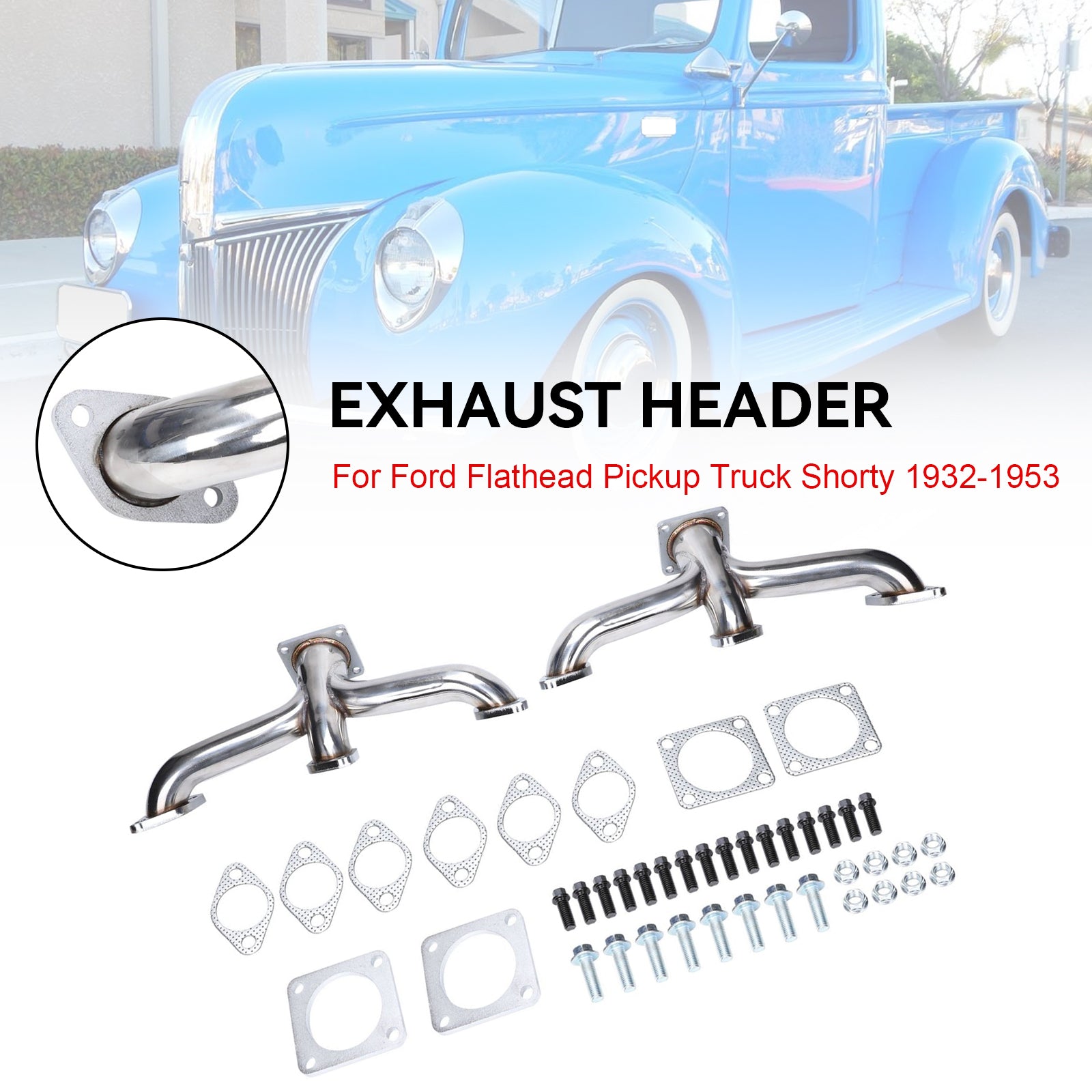 Ford 1932-1953 Flathead Pickup Truck Shorty V8 Auspuffkrümmer