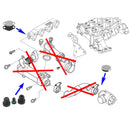 Kit de réparation et de remplacement de refroidisseur de vanne EGR noir pour BMW M47N2 M57N2 E46 E90 E60 E61 E83-4