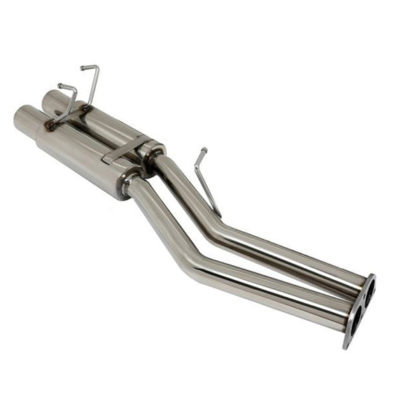 Système d'échappement de course pour Nissan 240SX 2,4 L (1989-1994) avec double silencieux arrière de 3,5 pouces