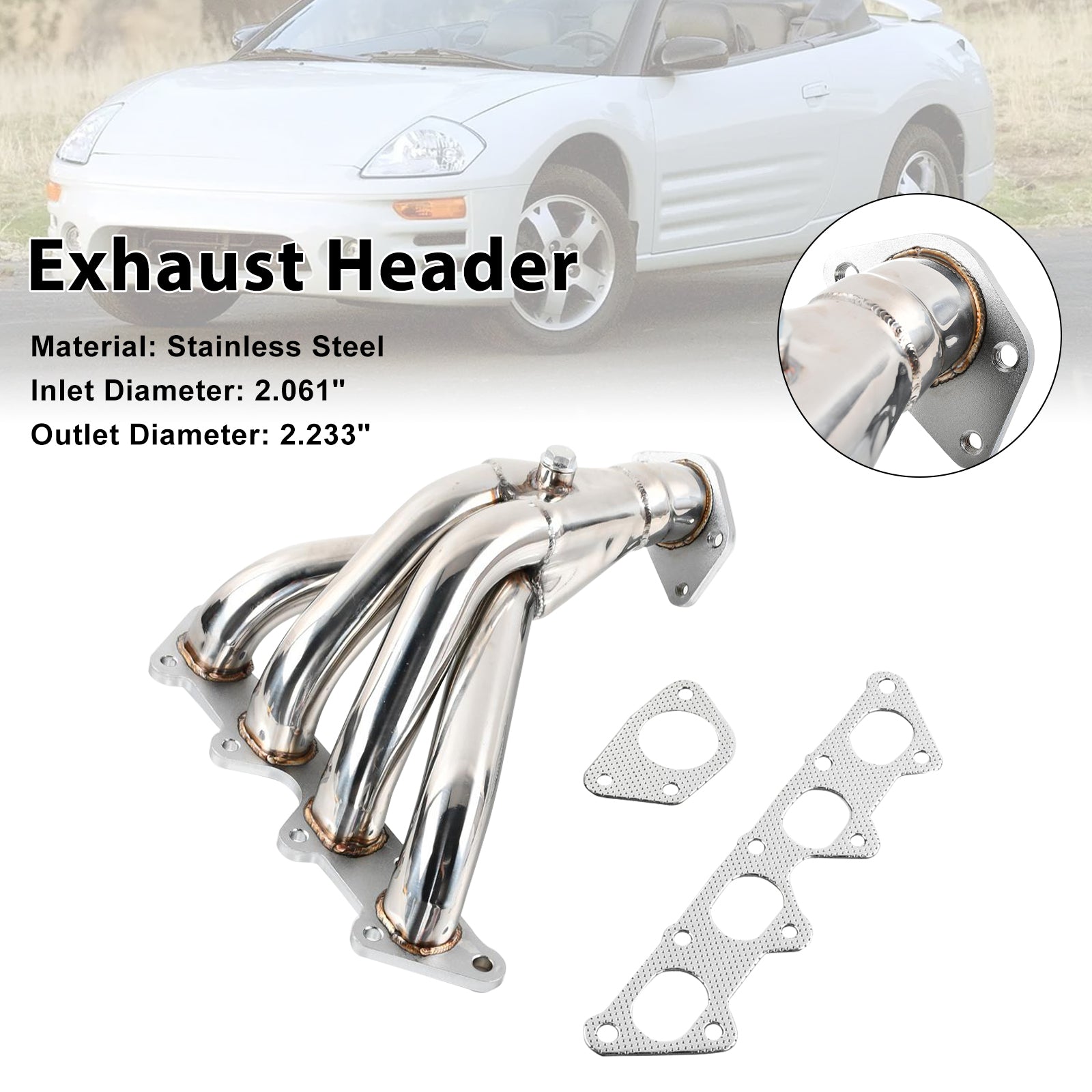 Mitsubishi 2000-2005 Eclipse 2.4L Stainless Exhaust Manifold Header