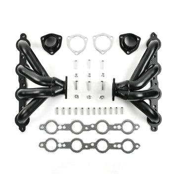 Collecteur d'échappement noir pour Chevy LS LS3 LS6 LS7