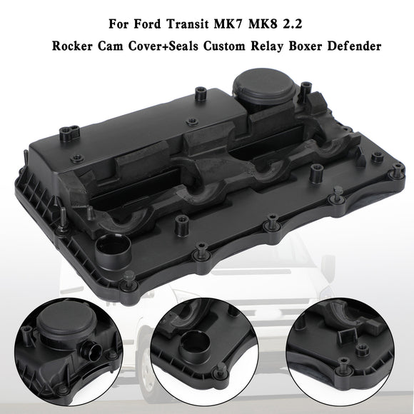 Ford Transit MK7 MK8 2.2 Rocker Cam Cover+Seals Custom Relay Boxer Defender 1717679 BK2Q6K271AK 1738747 1858445