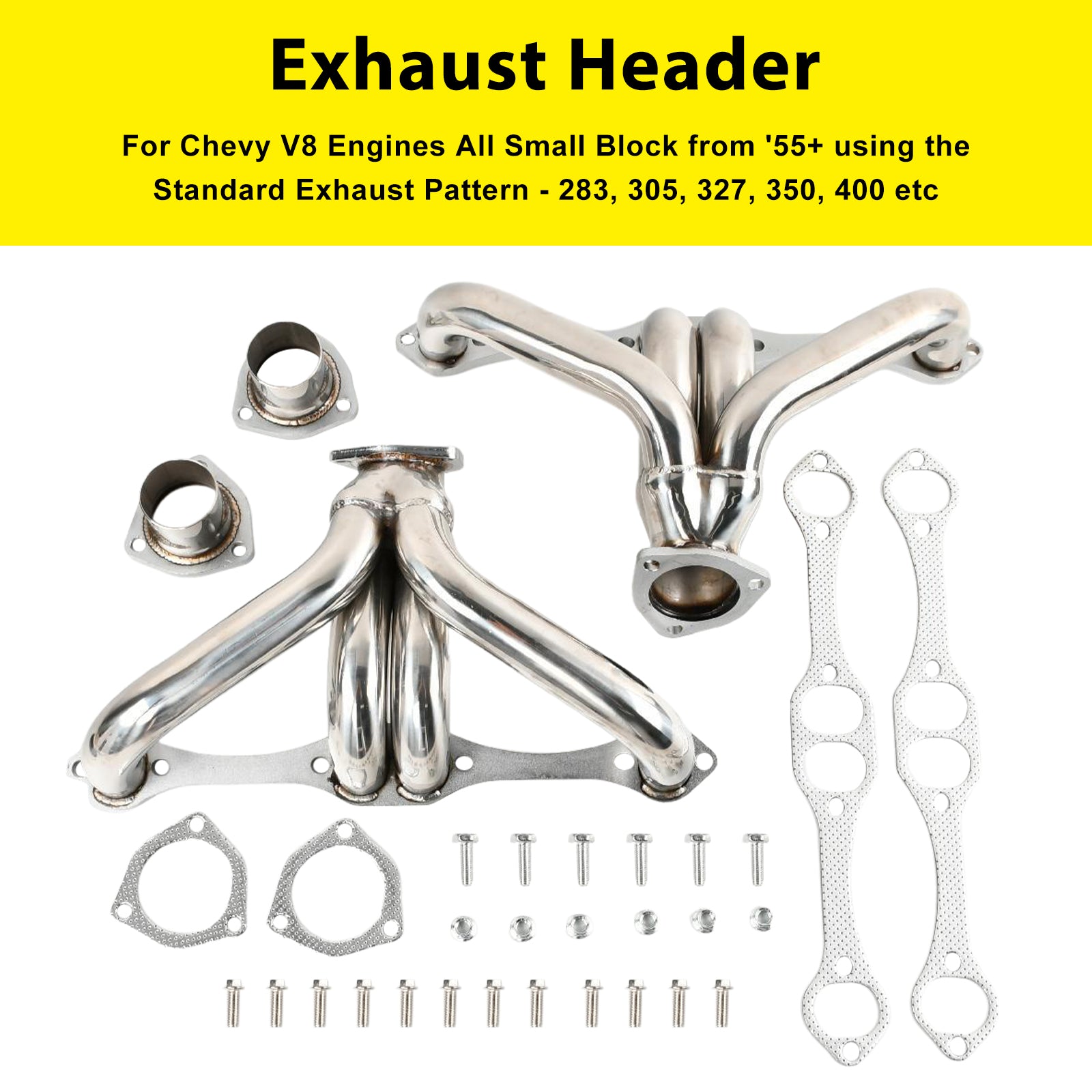 Chevy Small Block SB V8 262 265 283 305 327 350 400 Exhaust Header Manifold
