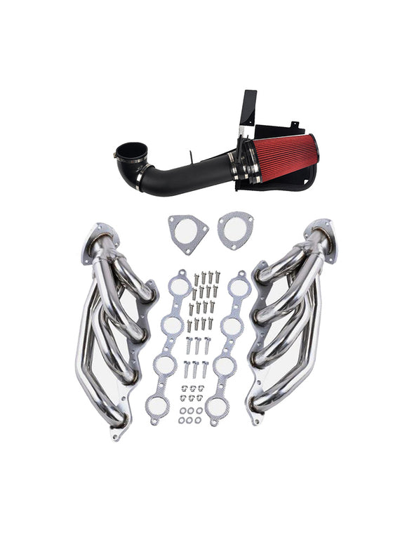 Air Intake Exhaust Header Fit Chevy Fit GMC Avalanche Silverado 2000-2006