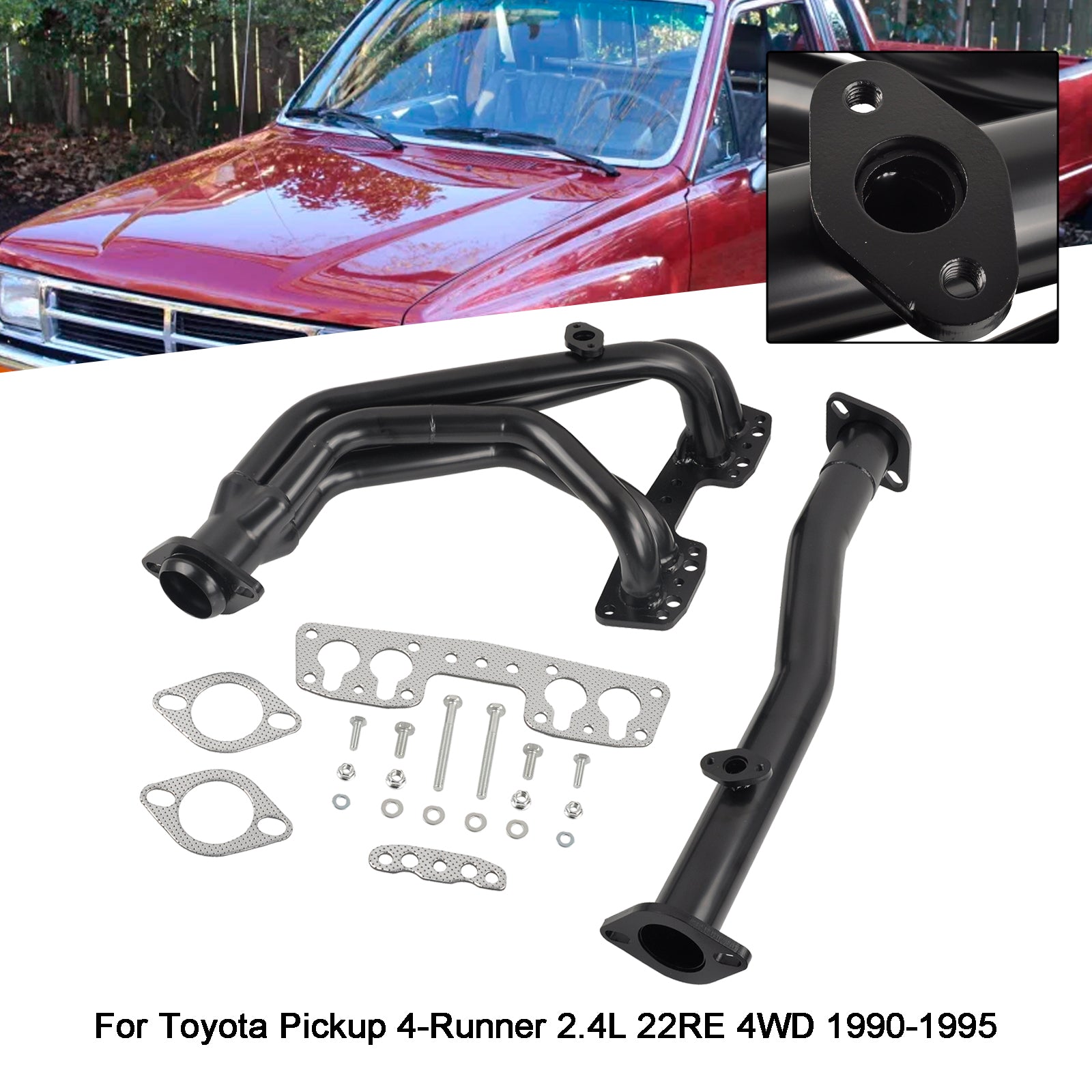 Exhaust Manifold Header Fit Toyota Pickup 4-Runner 2.4L 22RE 4WD 1990-1995