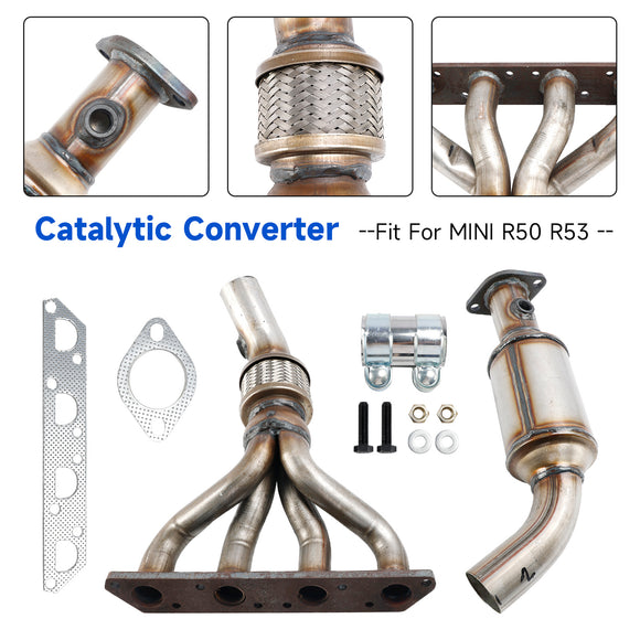 MINI 2001-2007 Cooper R50 R52 R53 Catalytic Converter Type Approved + Fitting Kit
