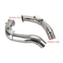 BMW 2011-2018 S63 F10/F12 M5 & M6 Stainless Steel 3" Exhaust Manifold Downpipes-2