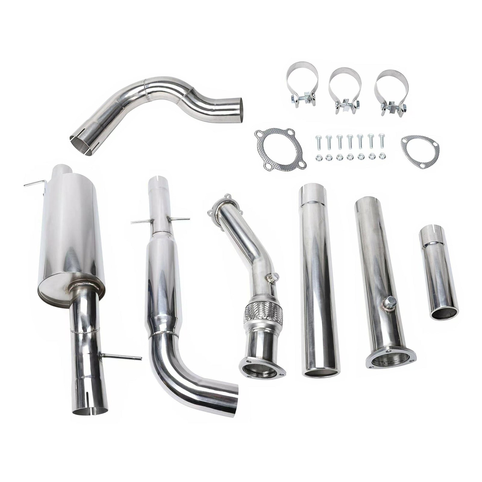 1.8T 3" Catless Exhaust System + Downpipe for MK4 VW GTI Jetta Golf GLI - 0