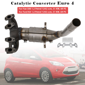 Fiat 500 1.2 Ford Ka Catalytic Converter Exhaust Muffler 51786938 - 0