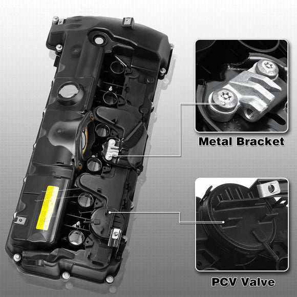 BMW E70 E82 E90 X5 128i 328i 528i Valve Cover w/ Gasket Bolts 11127552281
