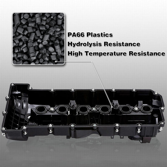 BMW E70 E82 E90 X5 128i 328i 528i Valve Cover w/ Gasket Bolts 11127552281