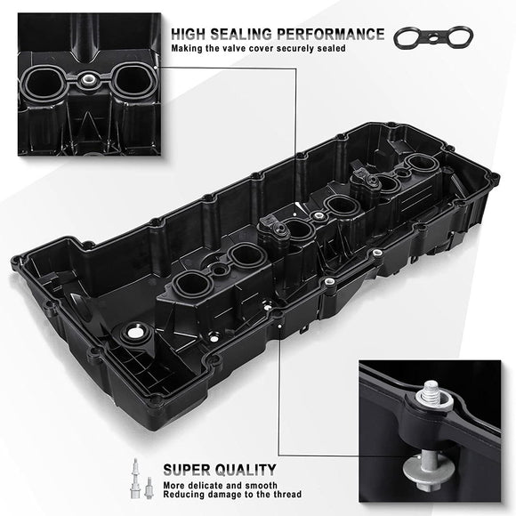BMW E70 E82 E90 X5 128i 328i 528i Valve Cover w/ Gasket Bolts 11127552281