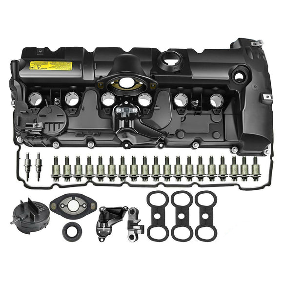 BMW E70 E82 E90 X5 128i 328i 528i Valve Cover w/ Gasket Bolts 11127552281