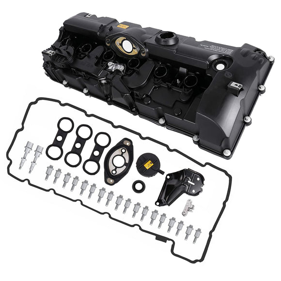 BMW E70 E82 E90 X5 128i 328i 528i Valve Cover w/ Gasket Bolts 11127552281