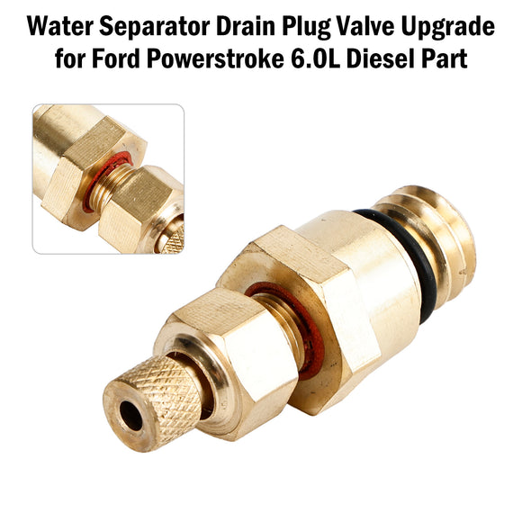 Water Separator Drain Plug Valve Upgrade for Ford Powerstroke 6.0L Diesel Part