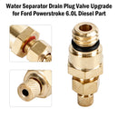 Water Separator Drain Plug Valve Upgrade for Ford Powerstroke 6.0L Diesel Part-7