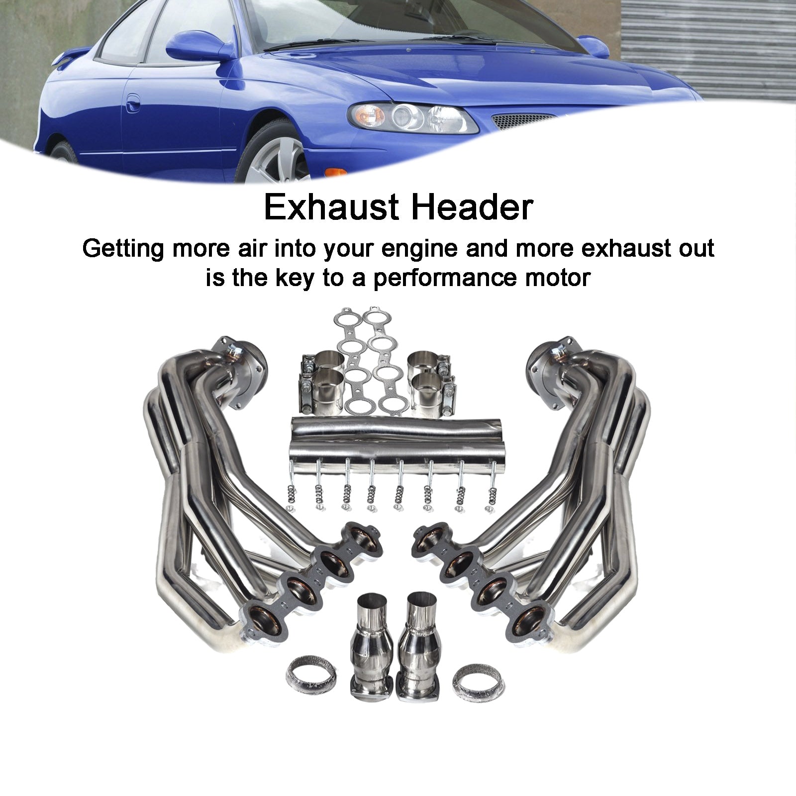 Pontiac 2005-2006 GTO 6.0L V8 Stainless Steel Header Manifold Exhaust
