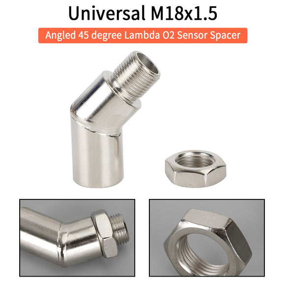 135 Degree M18 X 1.5 Catalytic Converter CEL Oxygen Sensor Extender Adapter Spacer Generic