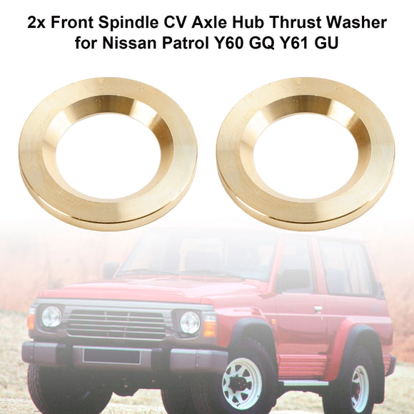 2x Front Spindle CV Axle Hub Thrust Washer for Nissan Patrol Y60 GQ Y61 GU 40589C6000