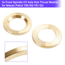 2x Front Spindle CV Axle Hub Thrust Washer for Nissan Patrol Y60 GQ Y61 GU 40589C6000-3