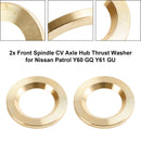 2x Front Spindle CV Axle Hub Thrust Washer for Nissan Patrol Y60 GQ Y61 GU 40589C6000-6