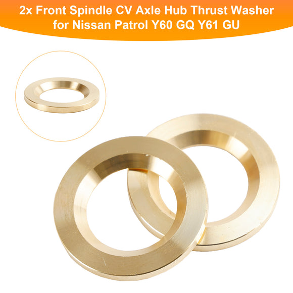 2x Front Spindle CV Axle Hub Thrust Washer for Nissan Patrol Y60 GQ Y61 GU 40589C6000