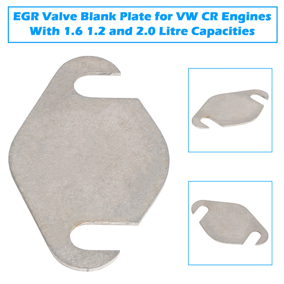EGR Valve Blank Plate for VW CR Engines With 1.6 1.2 and 2.0 Litre Capacities