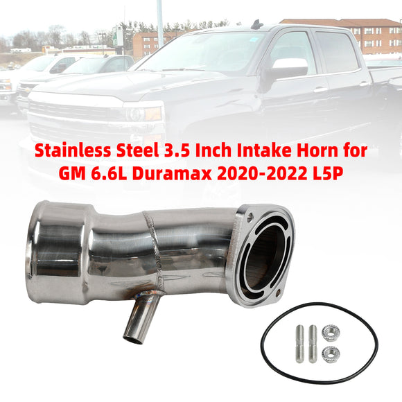 Stainless Steel 3.5 Inch Intake Horn for GM 6.6L Duramax 2020-2022 L5P