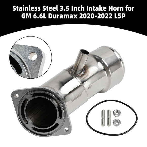 Stainless Steel 3.5 Inch Intake Horn for GM 6.6L Duramax 2020-2022 L5P