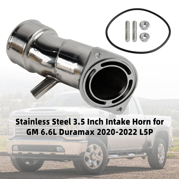 Stainless Steel 3.5 Inch Intake Horn for GM 6.6L Duramax 2020-2022 L5P