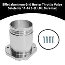 Billet aluminum Grid Heater Throttle Valve Delete for 11-16 6.6L LML Duramax-2