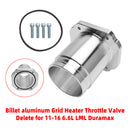 Billet aluminum Grid Heater Throttle Valve Delete for 11-16 6.6L LML Duramax-3