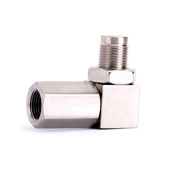 O2 Sauerstoff Sensor Extender Spacer 90 Grad abgewinkelt 02 Bung Verlängerung M18X 1,5