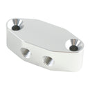 Billet LS Twin Turbo Dual 90 degree 1/8Inch NPT Oil Feed Line Adapter Plate-12