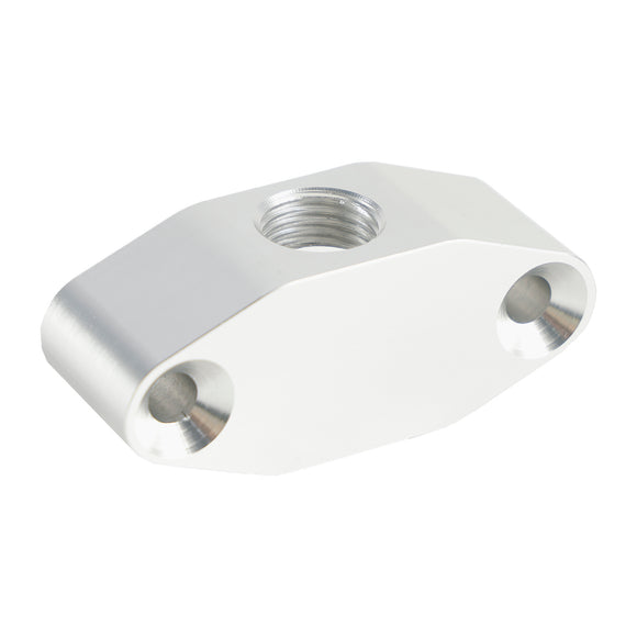 Billet LS Twin Turbo Dual 90 degree 1/8Inch NPT Oil Feed Line Adapter Plate