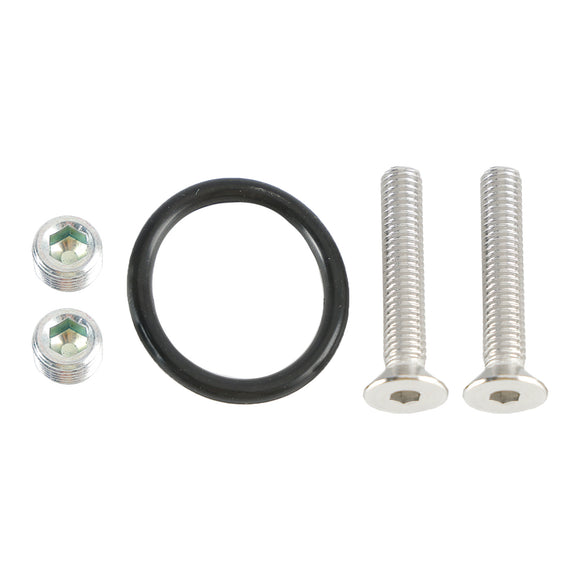 Billet LS Twin Turbo Dual 90 degree 1/8Inch NPT Oil Feed Line Adapter Plate
