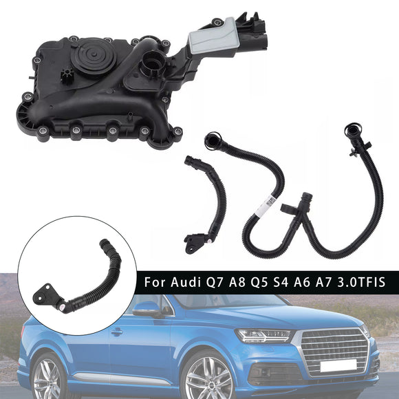 Oil Separator PCV Valve Vent Trim & Hose Tube For Audi Q7 A8 Q5 S4 A6 A7 3.0TFIS