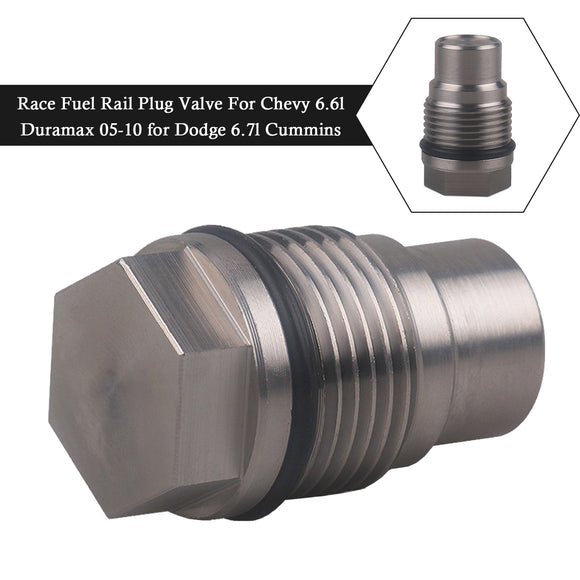 Race Fuel Rail Plug Valve For Chevy 6.6l Duramax 05-10 for Dodge 6.7l Cummins