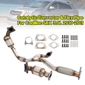 Convertisseur catalytique avant et arrière et tuyau flexible pour Cadillac SRX 3.0L 2010-2011 (10H41324 et 10H41323) - 0