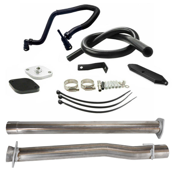 Ford 11-23 F250 F350 F450 6.7L Diesel Super Duty 4" Muffler Exhaust Pipe + EGR Kit + Coolant Line Super Duty