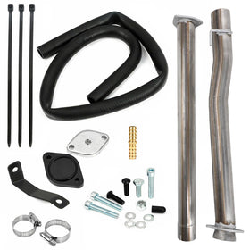 Ford 2011-2023 F250 F350 F450 6.7L Diesel Super Duty 4" Muffler Exhaust Pipe + EGR Kit + Coolant Line - 0