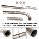 GMC Sierra 2017-2022 L5P 6,6 L Duramax Diesel 2500 3500 HD en acier inoxydable 4" avec suppression du filtre à particules diesel (DPF)-2