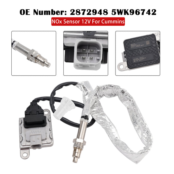 Nitrogen Oxide NOx Sensor 12V 2872948 Fit For Cummins 13-17 Dodge Ram 6.7L