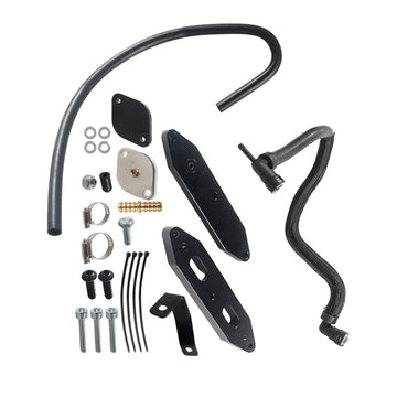 Kit de suppression de la recirculation des gaz d'échappement (EGR) avec tuyau de radiateur pour Ford F-250, F-350, F-450 et F-550 Super Duty 6,7 L Powerstroke Diesel (2011-2023)