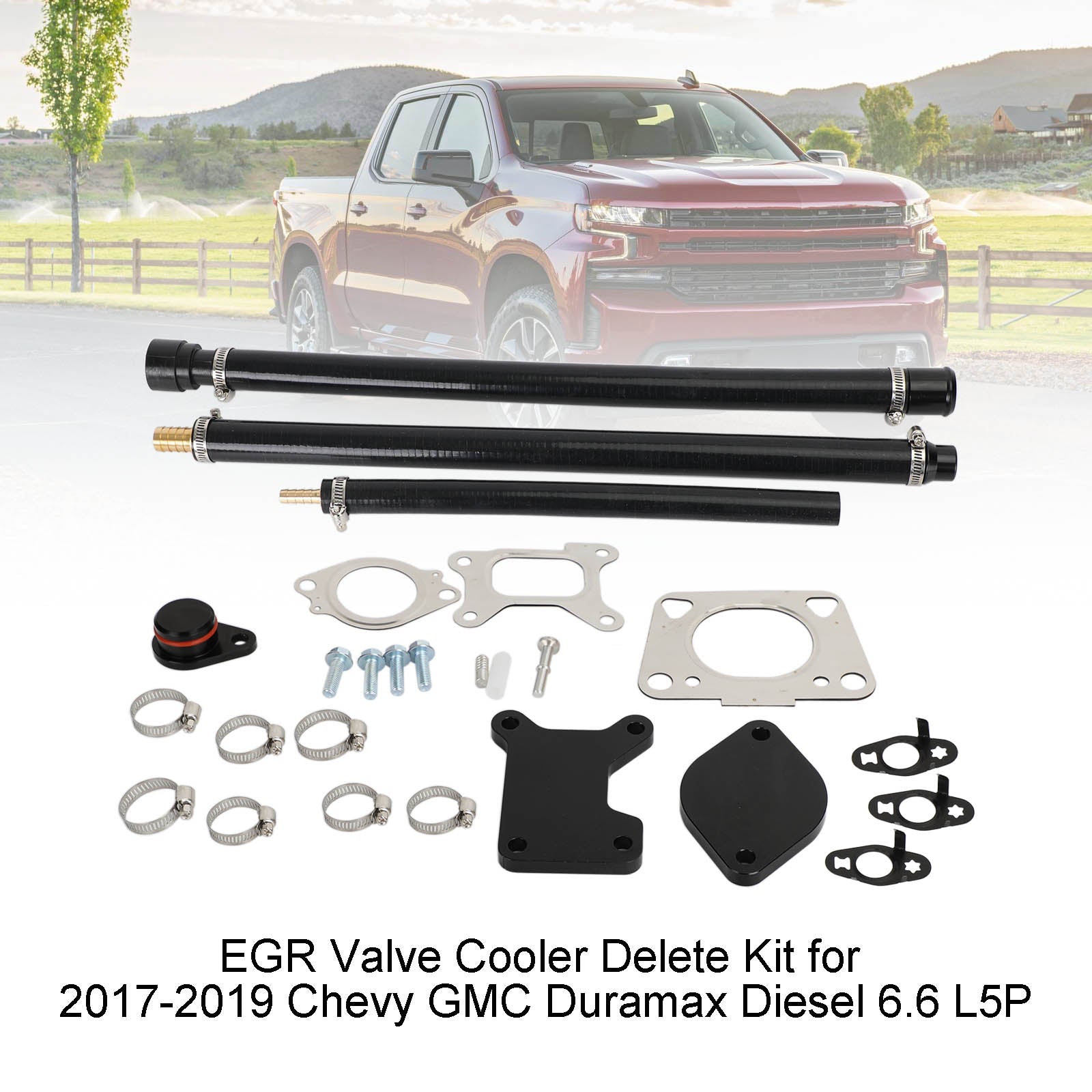 Chevy GMC 2017-2023 Duramax Diesel 6.6 L5P EGR Valve Cooler Delete Kit - 0