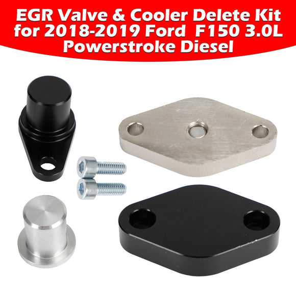 Kit de suppression de vanne EGR et de refroidisseur pour Ford F-150 3.0L Powerstroke Diesel 2018-2019