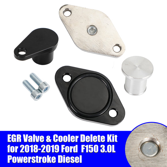 Kit de suppression de vanne EGR et de refroidisseur pour Ford F-150 3.0L Powerstroke Diesel 2018-2019